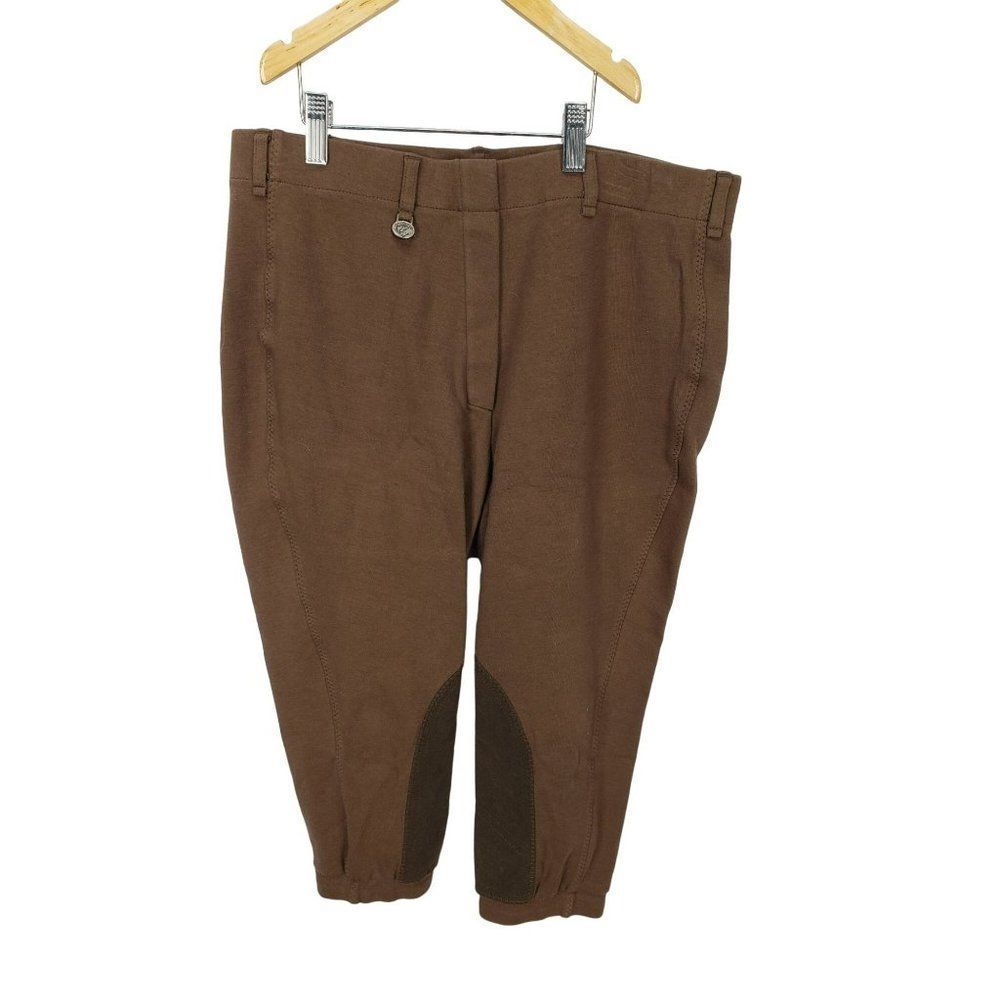 ON COURSE Cotton Naturals Brown Riding Breeches Pants Women's Sz 30